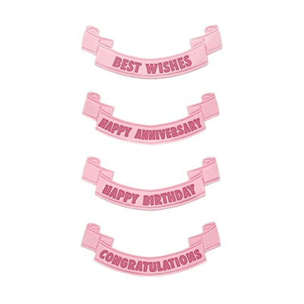JEM Borders Uitsteekvormen - Feestelijke Banners - Set van 4
