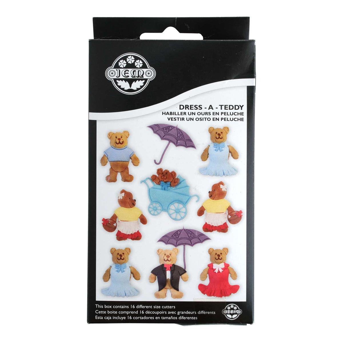 JEM Cortadores de Vestidos Para Peluches, Set de 16 Piezas