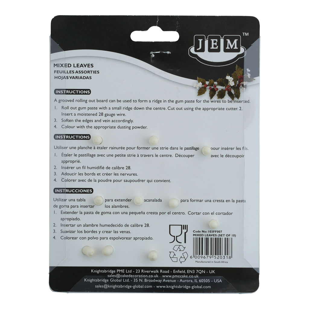 Mixed Leaves Cutters Set Of 10
