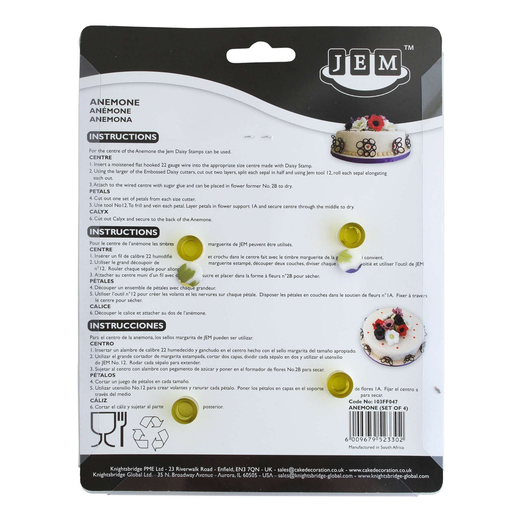 JEM Cortador de Anémonas, Set de 4 Piezas