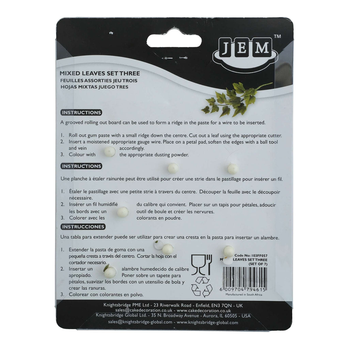 Mixed Leaves Cutters Set Three (Set Of 7)
