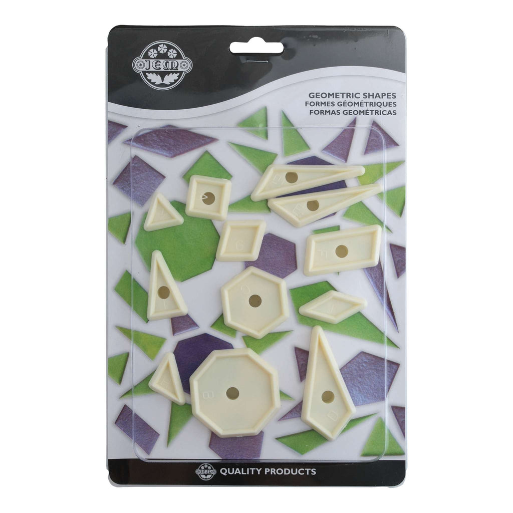JEM Neuheits-Ausstecher - Geometrische Formen, Set von 12