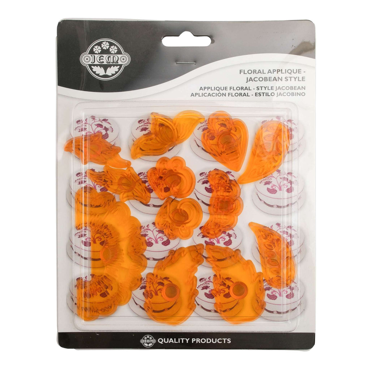 Floral Applique - Jacobean Style Set of 12