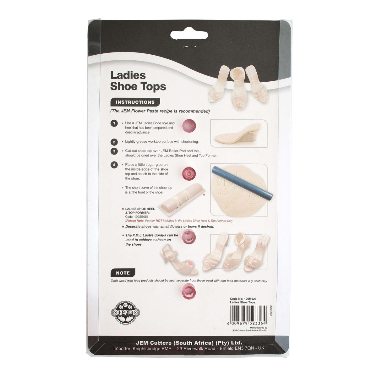 JEM Mode Uitsteekvormen - Schoentoppen voor Dames Schoen - Set van 4