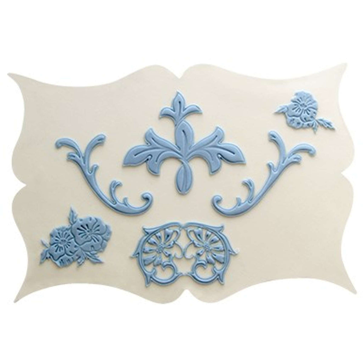 JEM Borders Cutters - Ensemble Scrolls & Pansy, ensemble de 4
