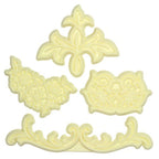 JEM Borders Cutters - Ensemble Scrolls & Pansy, ensemble de 4