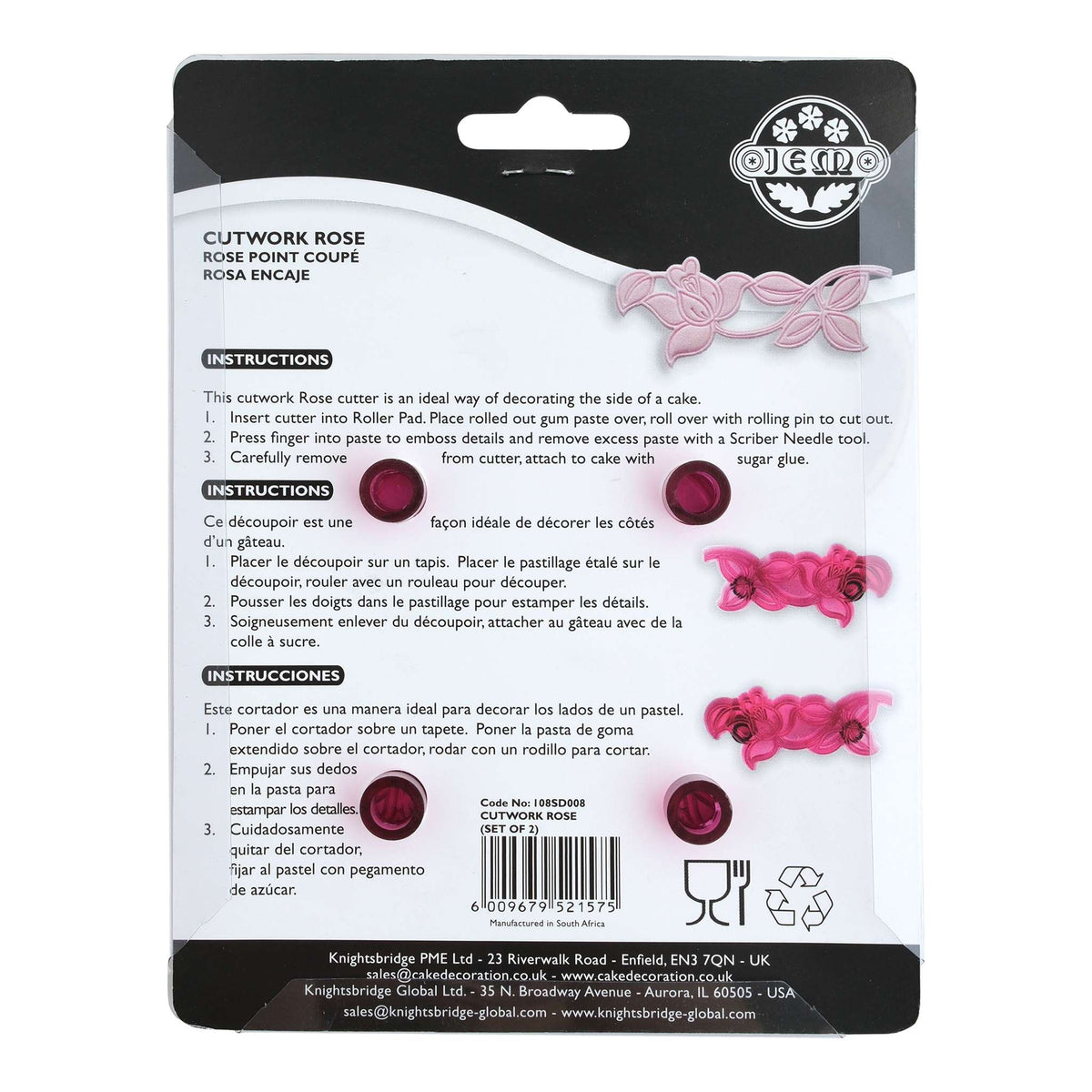 Cutwork Rose Cutters Set Of 2