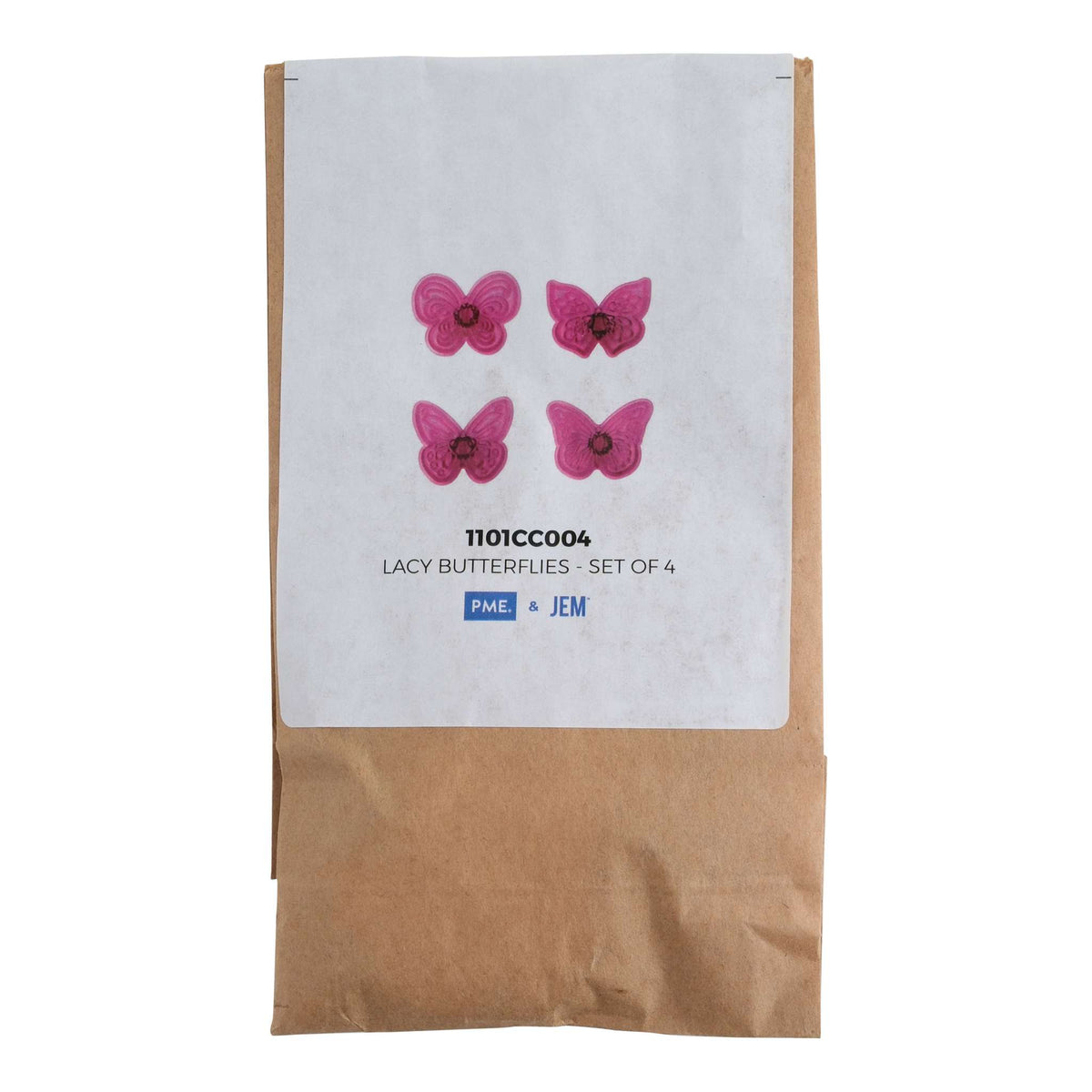 JEM Novelty Cutters - Ensemble de 4 papillons en dentelle