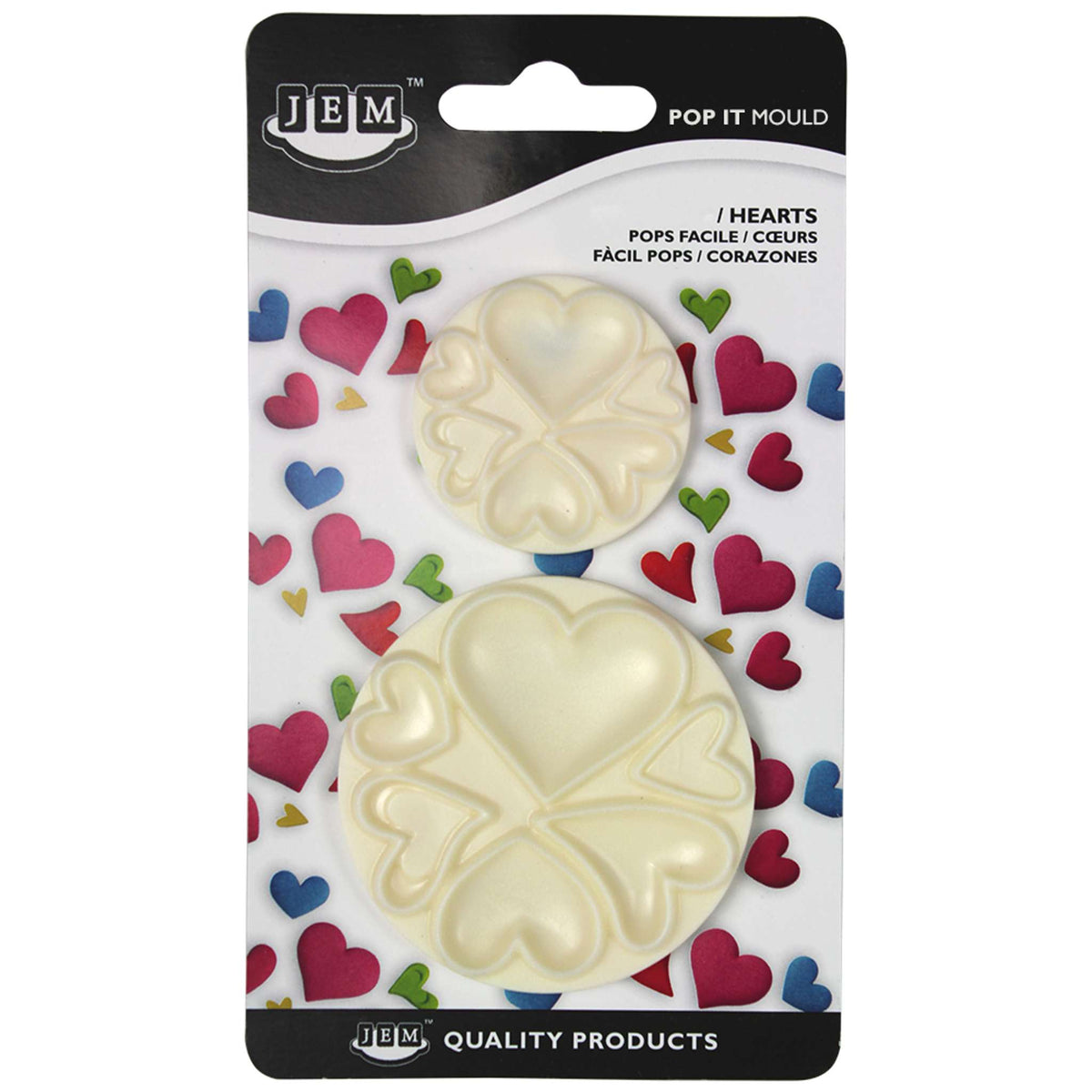 Hearts Pop It Mould Set Of 2