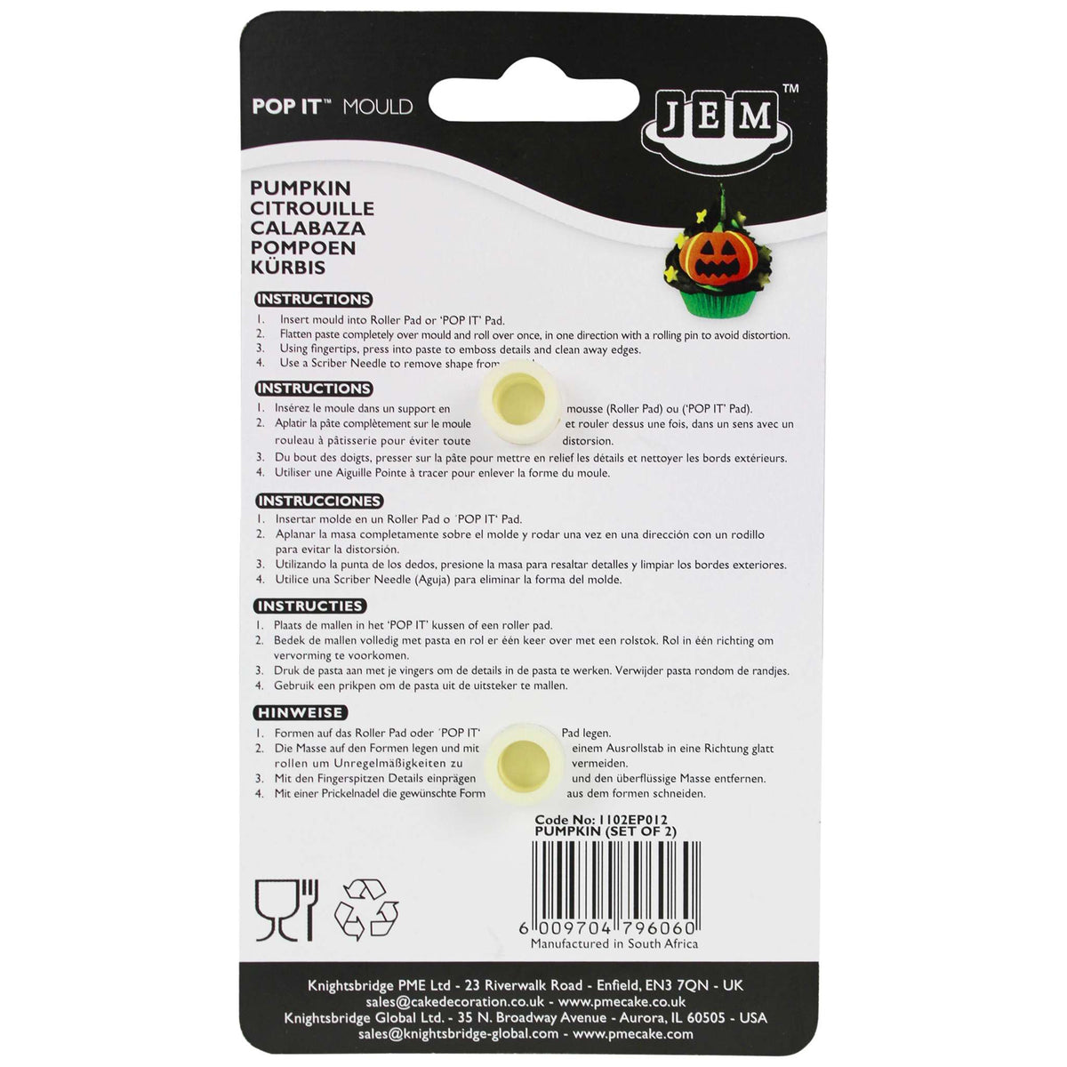 Pumpkin Pop It Mould Set Of 2