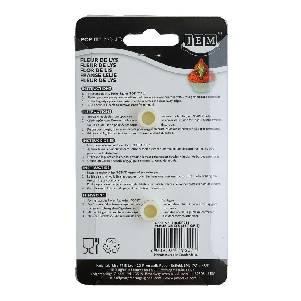 Fleur De Lys Pop It Mould Set Of 2