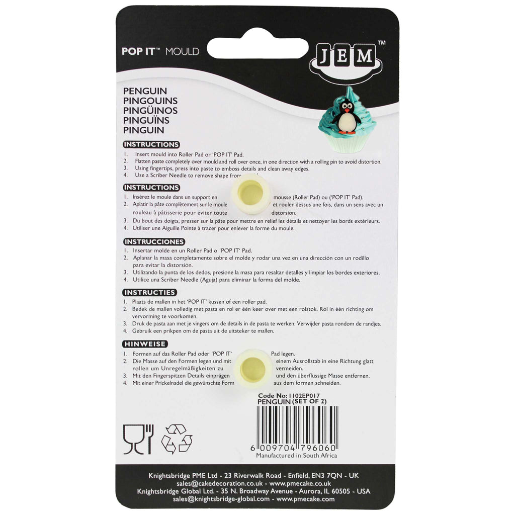 Penguin Pop It Mould Set Of 2