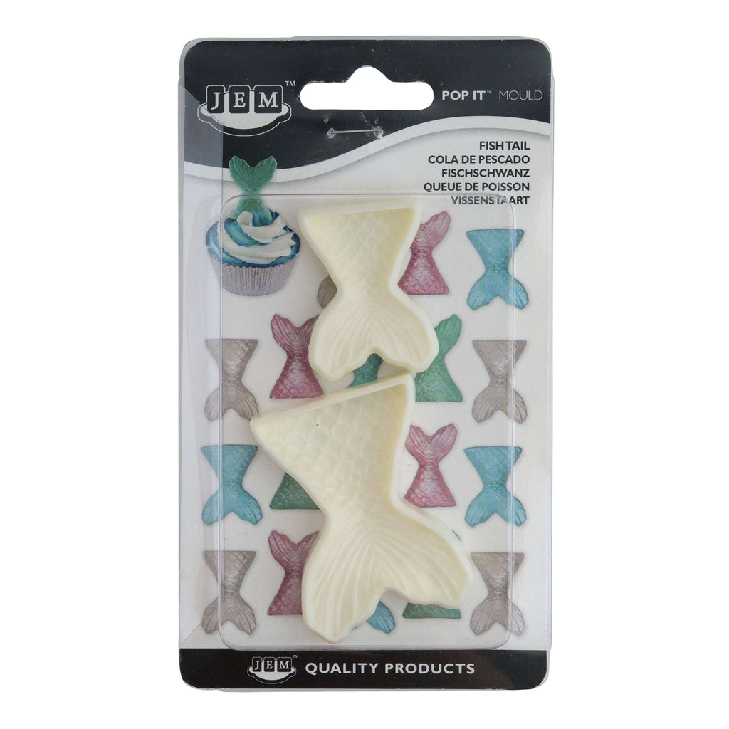 Fish Tail Pop It Mould Set Of 2