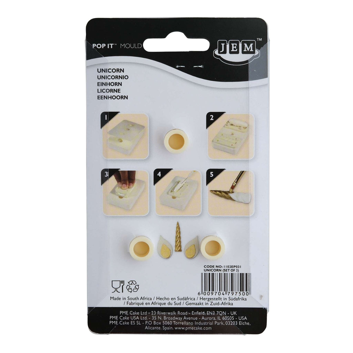 Unicorn Pop It Mould Set Of 3