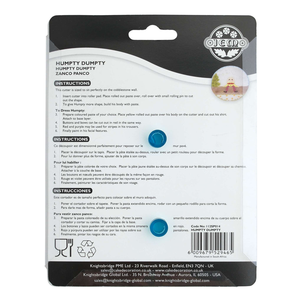 JEM Novelty Cutters - Humpty Dumpty (95 x 97mm / 3,7 x 3,8 po)