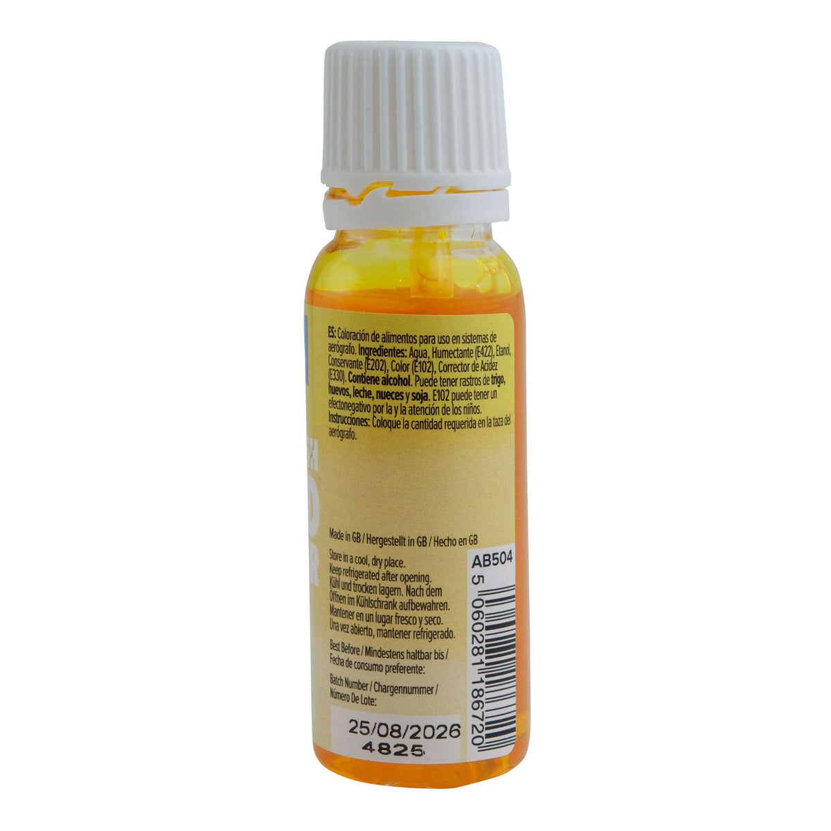 Yellow Airbrush Food Colour (25ml)