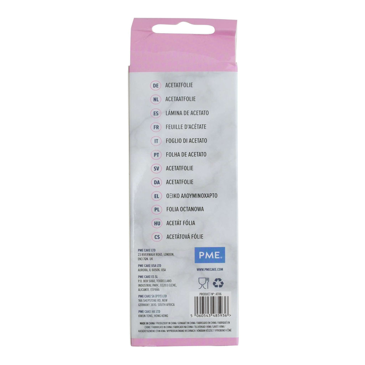 Voedselveilige Acetaatrol van 5 meter - 6 inch / 15cm