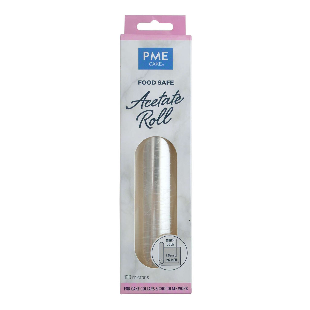 Food Safe Acetate Roll (8 Inch 20cm / 197 Inch 5 Metres)