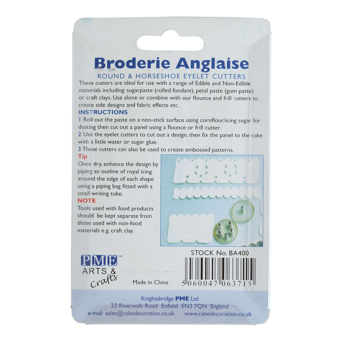 Broderie Uitstekers - Ronde & Hoefijzer Eyelet Set van 2