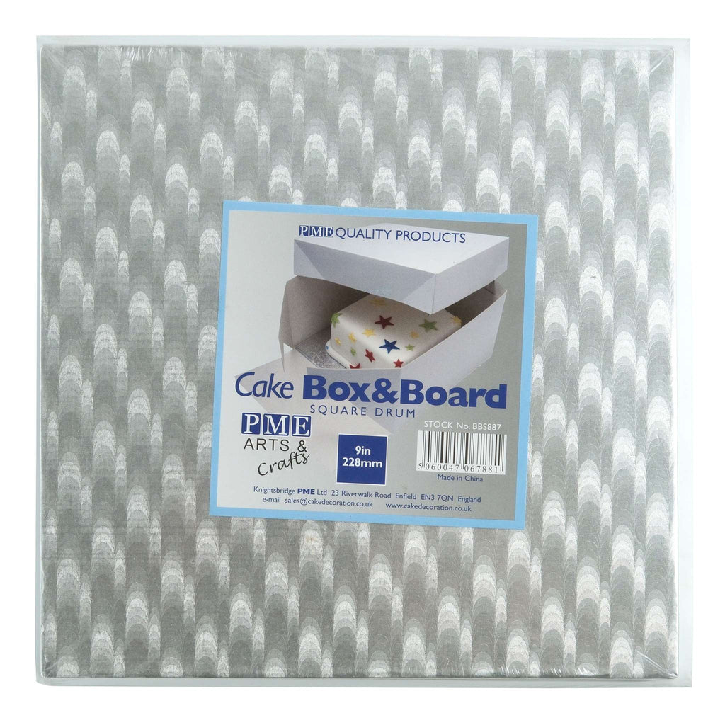 Quadratische Kuchenunterlage & Box (228mm / 9")