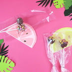 Cake Pop Tüten mit Silberschleifen Pk/25 (254 x 76mm / 10 x 3")