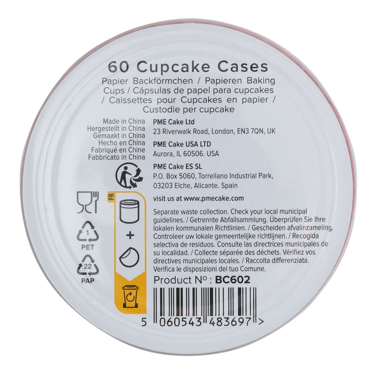 Red Cupcake Cases Pk/60