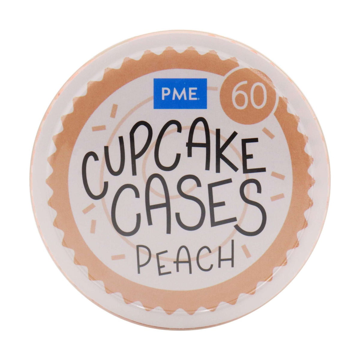 Peach Cupcake Cases Pk/60
