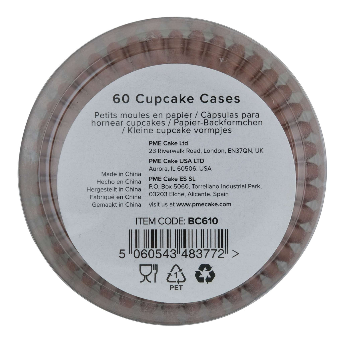 Cupcakevormpjes, Bruin (60)