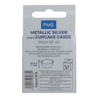 Metallic Baking Cups - Mini, Zilver Pk/45