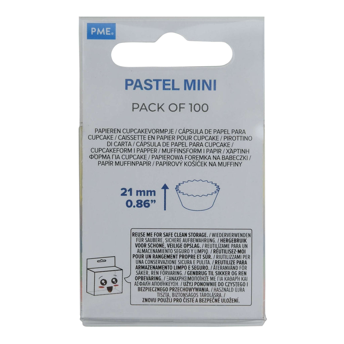 Pastel Mini Cupcake Cases Pk/100