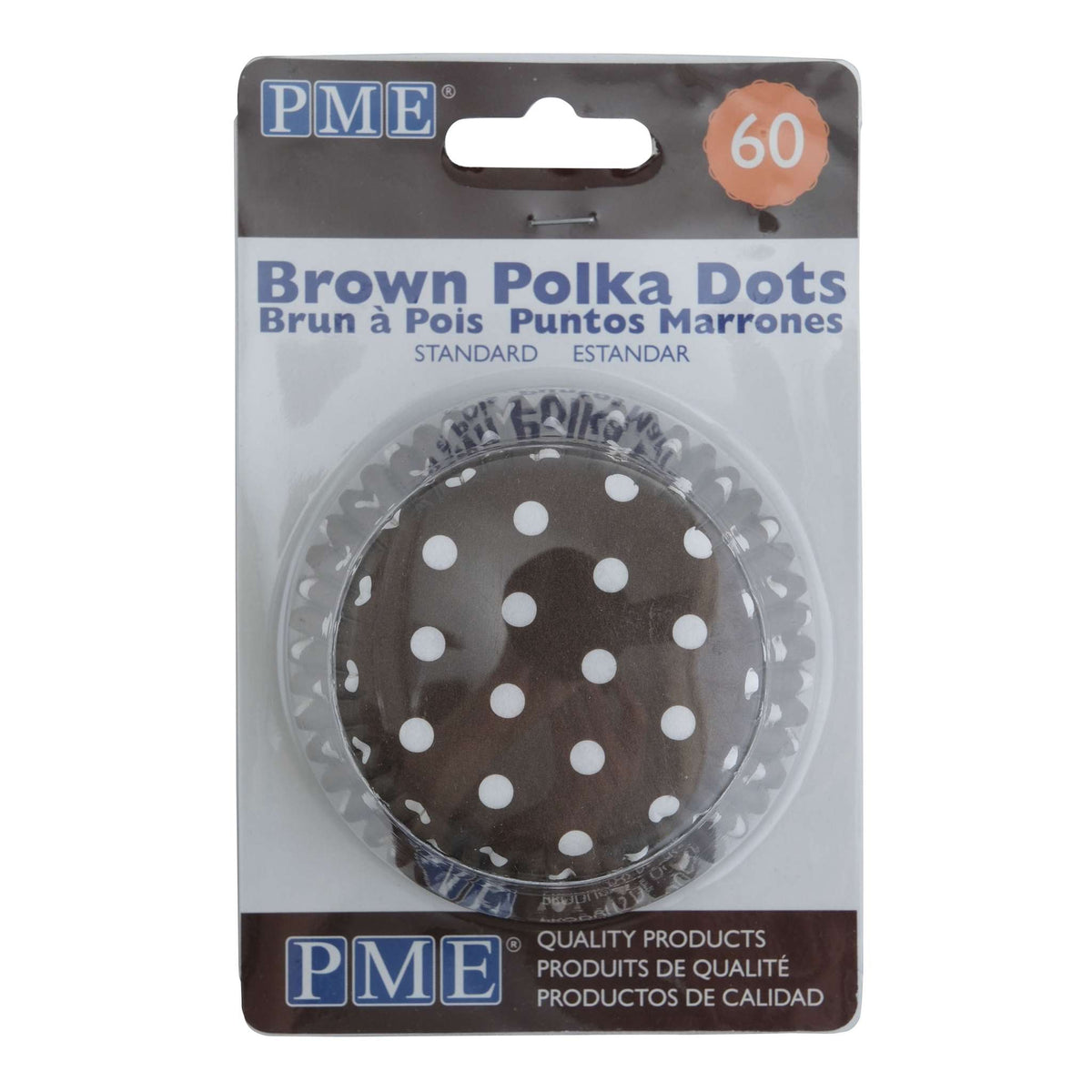 Brown Polka Dots Cupcake Cases Pk/60