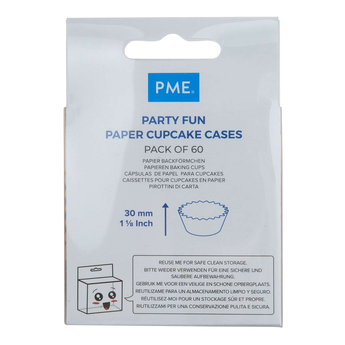 Papieren Baking Cups - Party Fun Pk/60