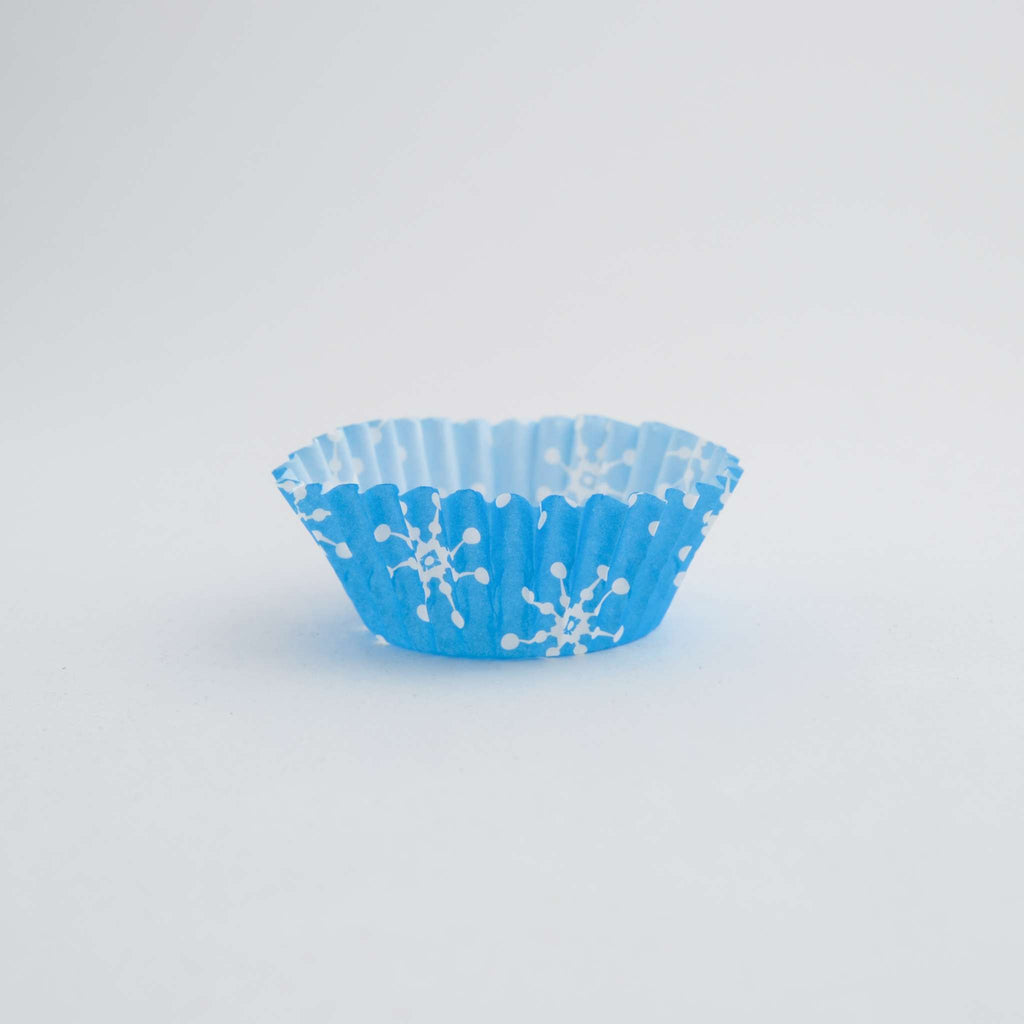 Papier-Backförmchen - Mini, Schneeflocken Pk/100