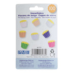 Papier-Backförmchen - Mini, Schneeflocken Pk/100