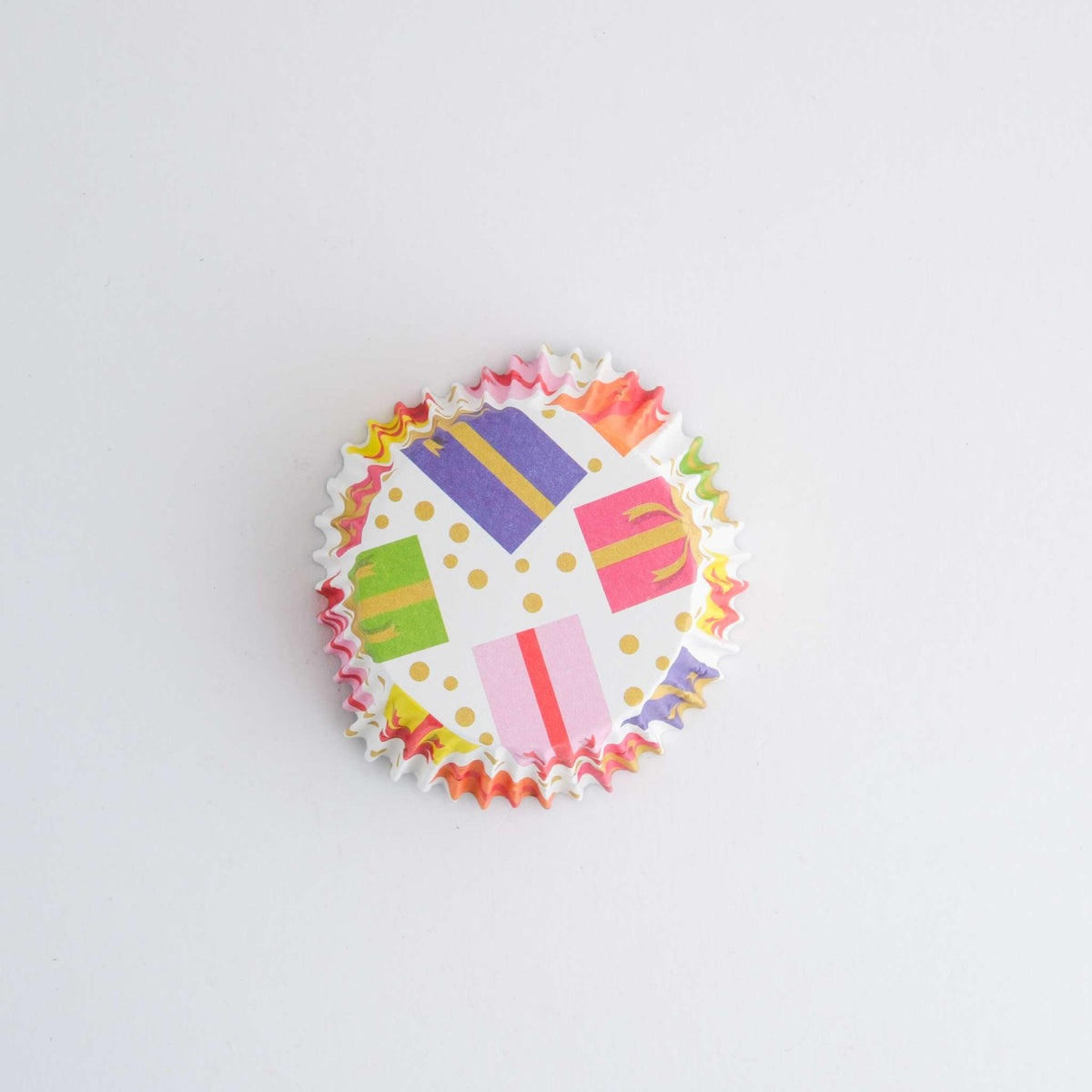 Kerst Cupcake Vormpjes met Folievoering - Ingepakte Cadeaus (30 stuks)