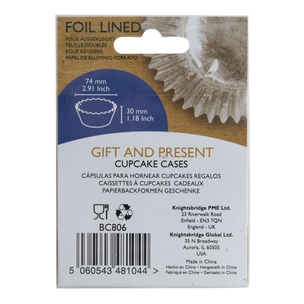 Kerst Cupcake Vormpjes met Folievoering - Ingepakte Cadeaus (30 stuks)