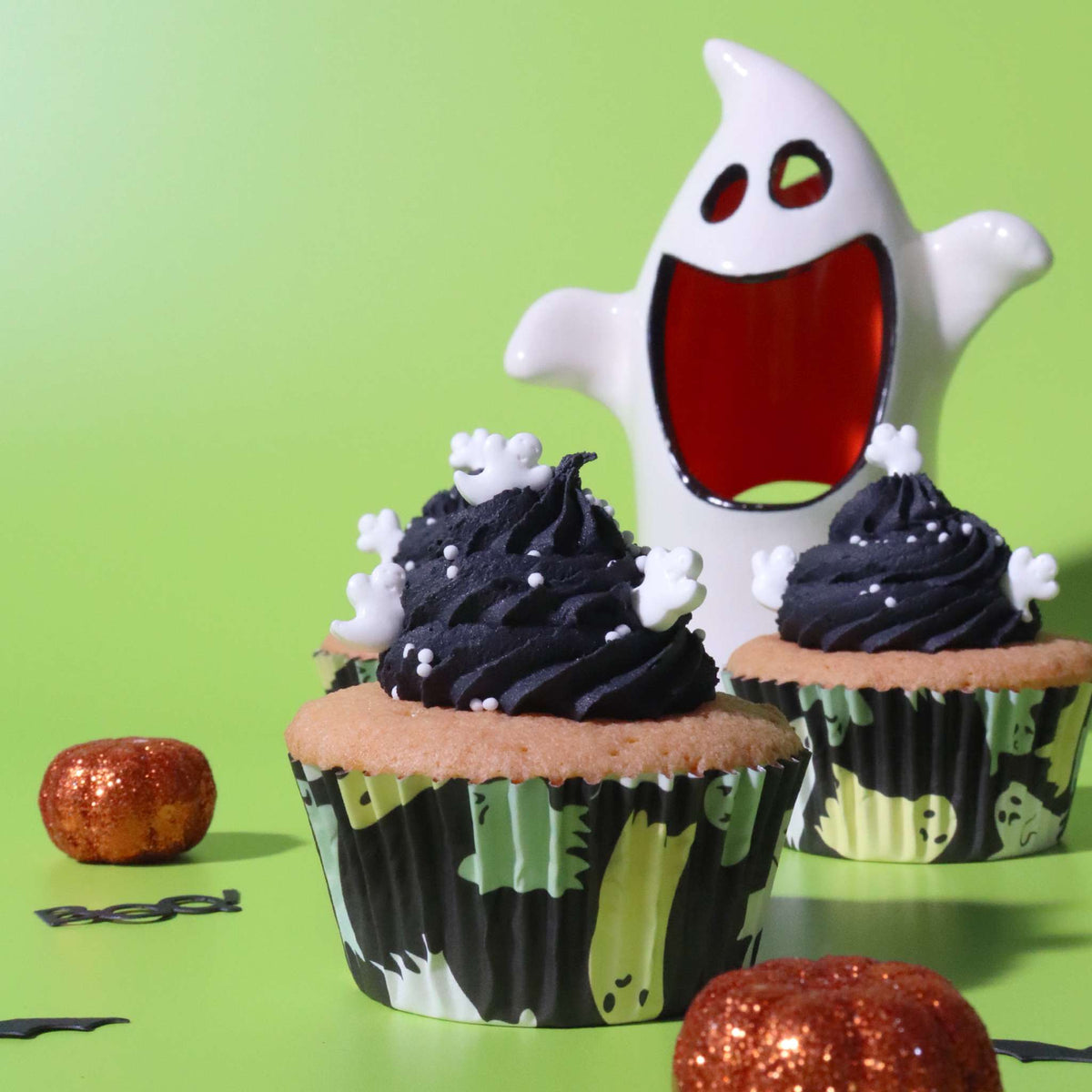 Halloween Caissettes à cupcakes en Aluminium - Fantômes Terrifiants (30 pièces)