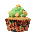 Halloween Cápsulas para Cupcakes forradas de Aluminio - Calabazas Petrificantes (Set de 30)