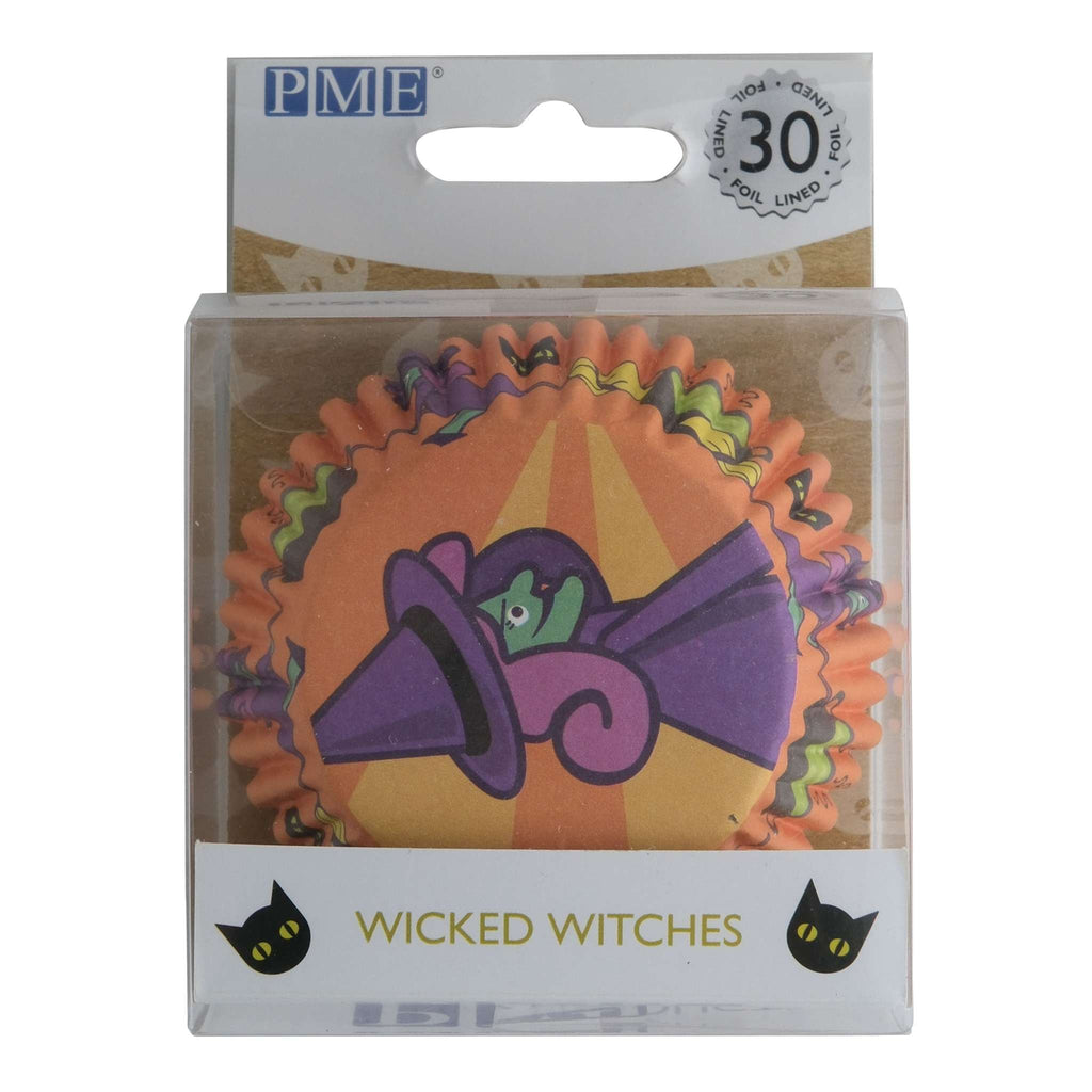 Halloween Folienbeschichtete Cupcake-Förmchen - Böse Hexen (30 Stück)