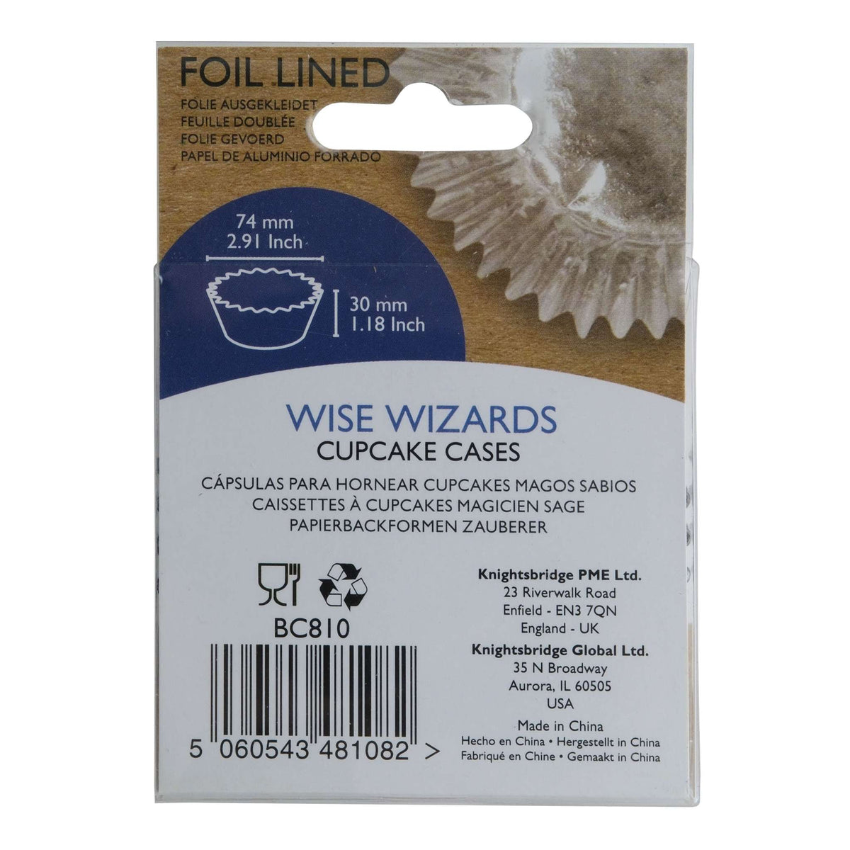 Wise Wizards Foil Lined Cupcake Cases Pk/30