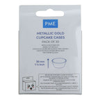 Metallic Gold Cupcake Cases Pk/30