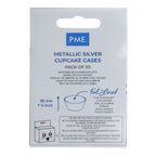 Metallische Backförmchen - Silber 30er Pack