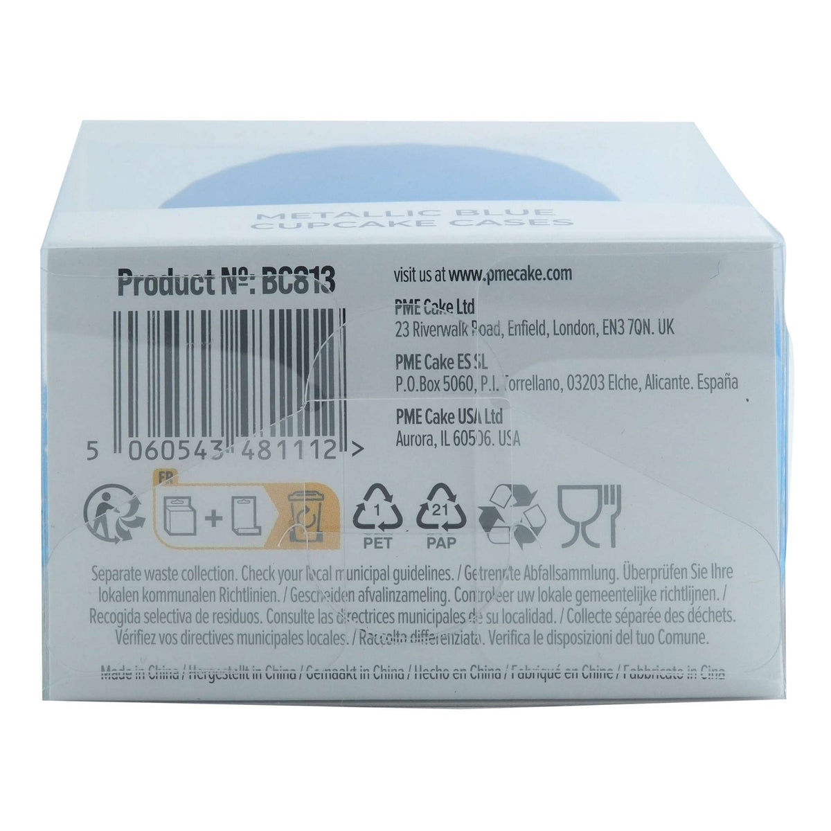 Metalen Bakvormpjes - Blauw Pk/30