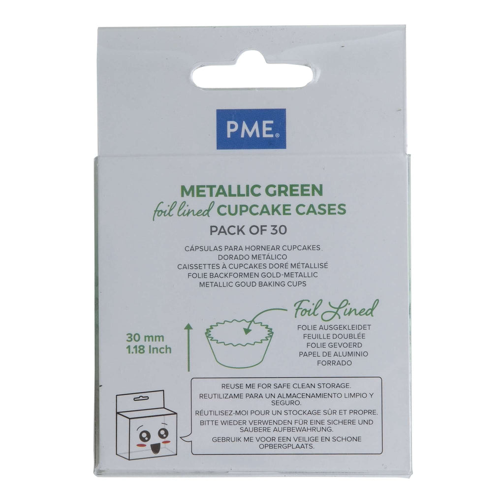 Metallic Green Cupcake Cases Pk/30