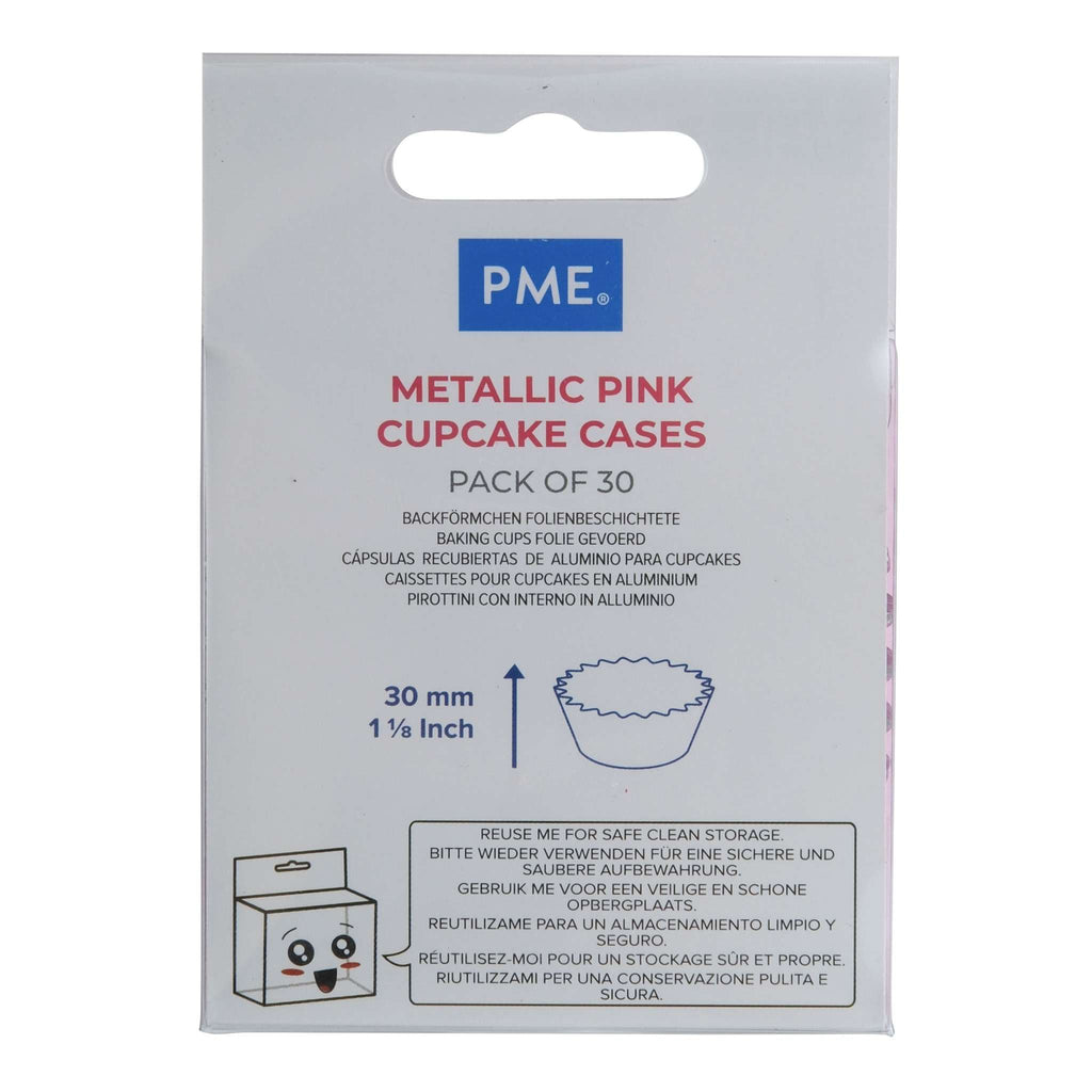Metallic Pink Cupcake Cases Pk/30