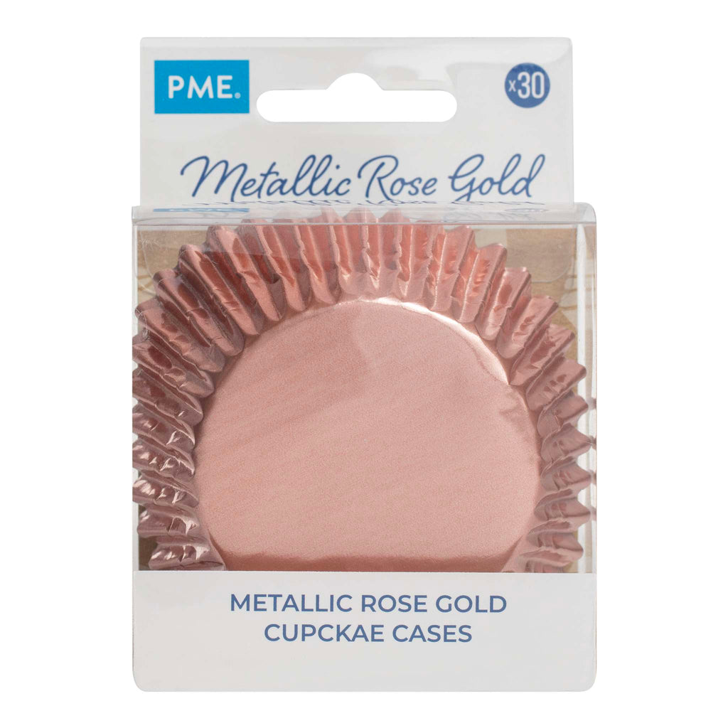 Metallic Rose Gold Cupcake Cases Pk/30