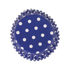 Cupcake-Förmchen folienbeschichtet - Blaue Punkte 30er Pack