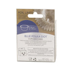 Cupcake-Förmchen folienbeschichtet - Blaue Punkte 30er Pack