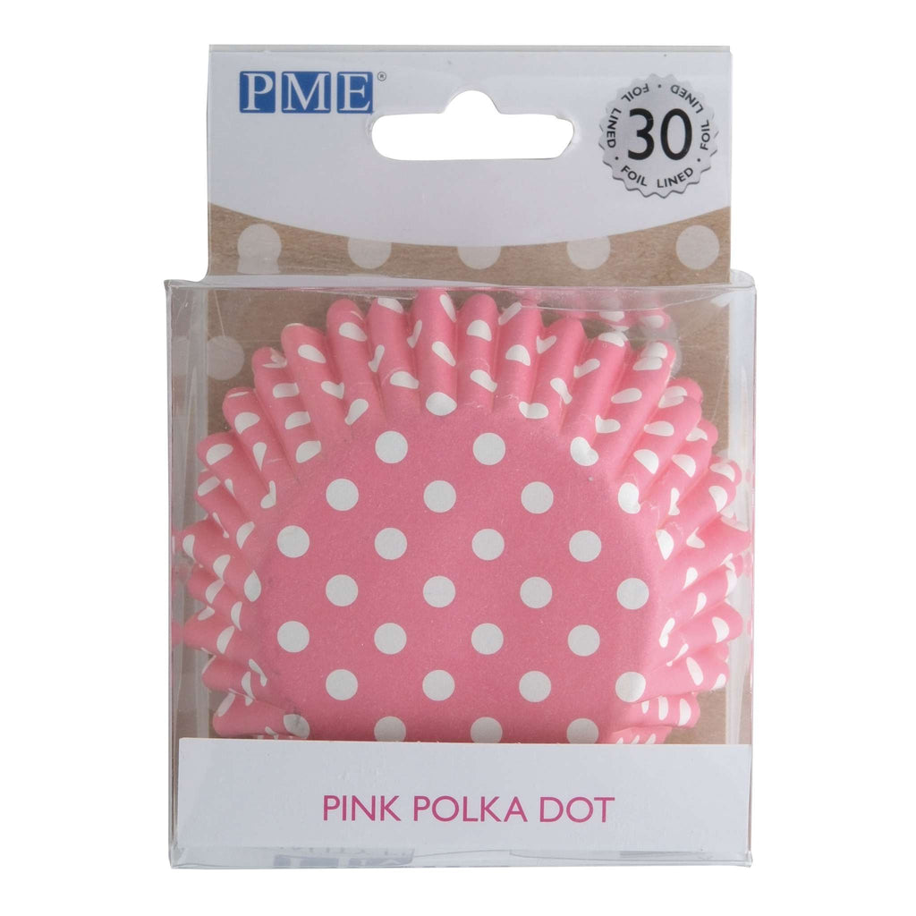 Cápsulas Forradas de Aluminio - Lunares Rosas, Pack de 30