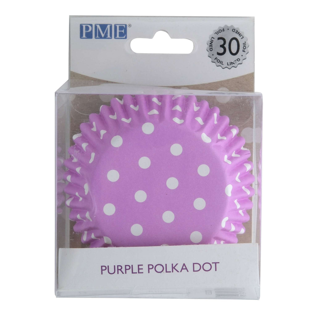 Cápsulas Forradas de Aluminio - Lunares Morados, Pack de 30